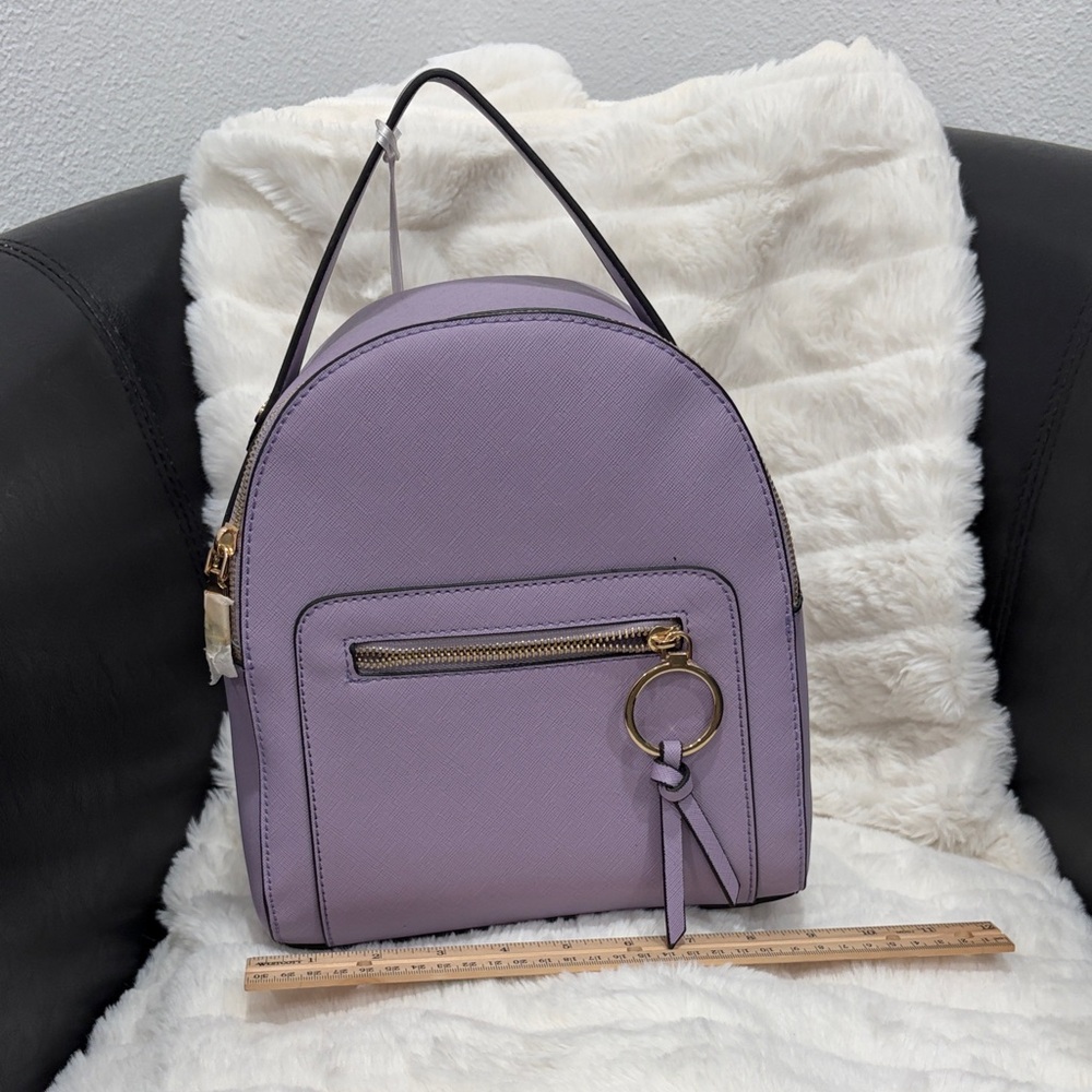 Lavender Backpack with Gold Accents